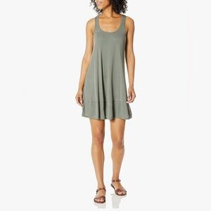 Splendid Scoop Neck Sleeveless Shift Tank Dress Moss Green Size Medium